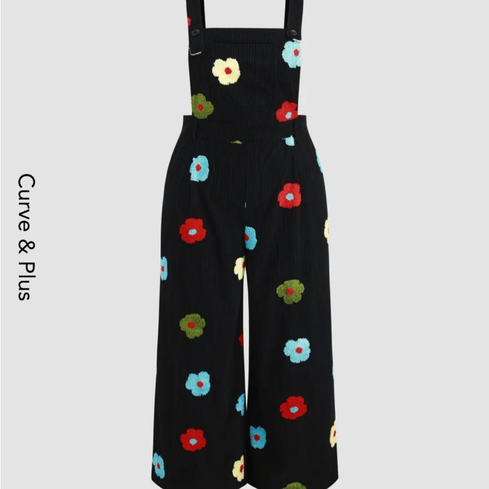 Cider black flowered overall XL.